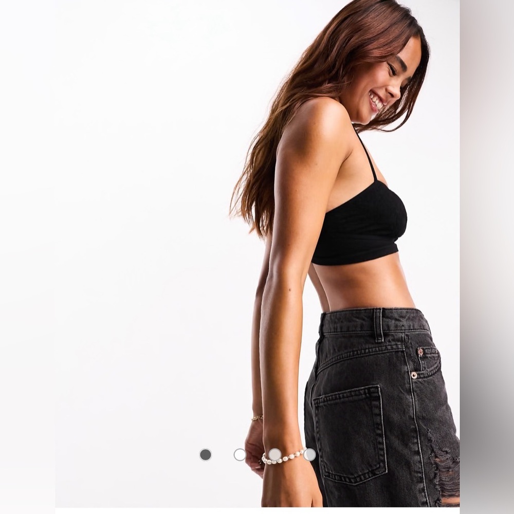 NWT Free People Intimately Love Your Way Longline Bralette in Black - Picture 4 of 10
